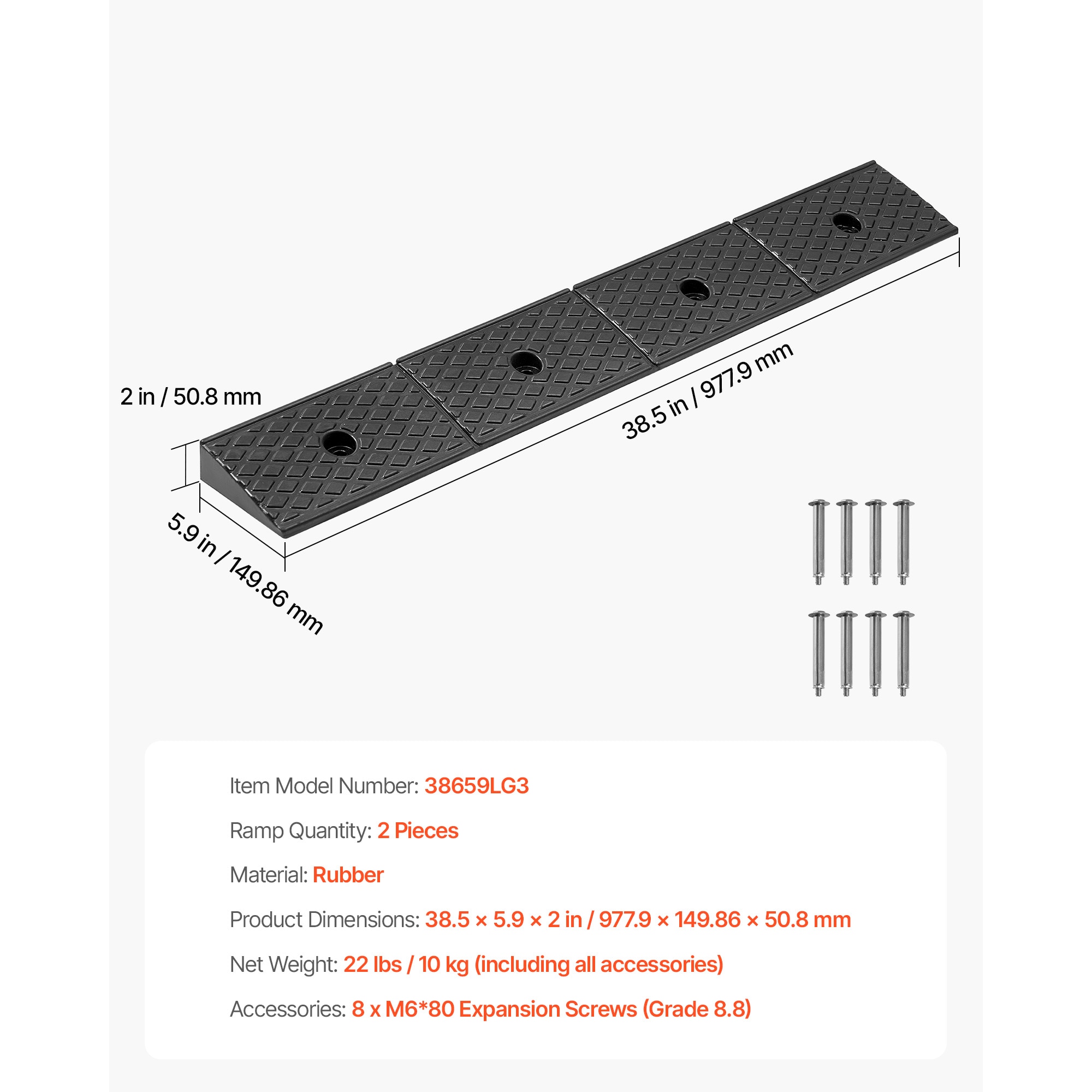 Heavy Duty Rubber Curb Ramp For Wheelchairs And Motorcycles 2 Pack_voghion.com